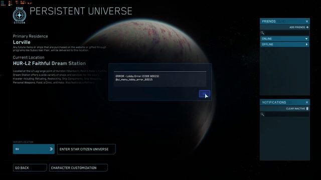 Star Citizen Login Error 60015 смотреть онлайн