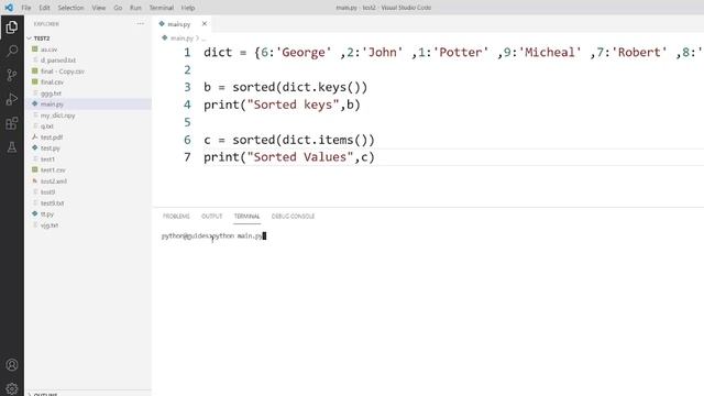 How to sort a dictionary in Python | How to sort dictionary in python by key and value