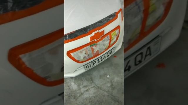 Покрасили бампер Chevrolet Spark. Бампер был пожелтевшим. смотреть онлайн