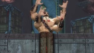 Mortal Kombat 9 - Kratos Fatalities/God of War Stage Fatalities on Goro