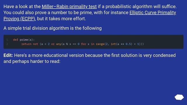 Primality test in python смотреть онлайн