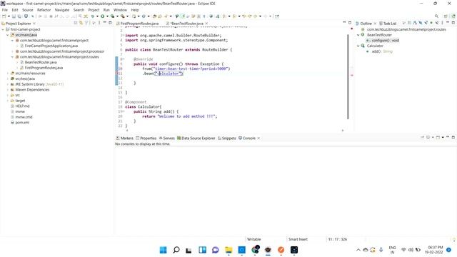Apache Camel - Bean Component and Log | TECH BUZZ BLOGS смотреть онлайн