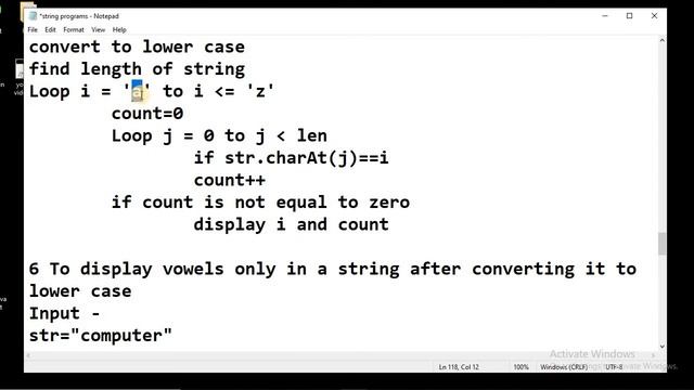 Java program to find frequency of each unique alphabet in a string