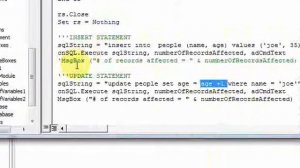 Lesson 33.2 SQL Server Update Insert and Delete Statements in VBA