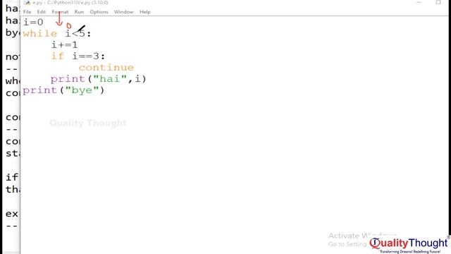 Control Flow Jumping Statements - Introduction to Python | Python Tutorial for Beginners | QT