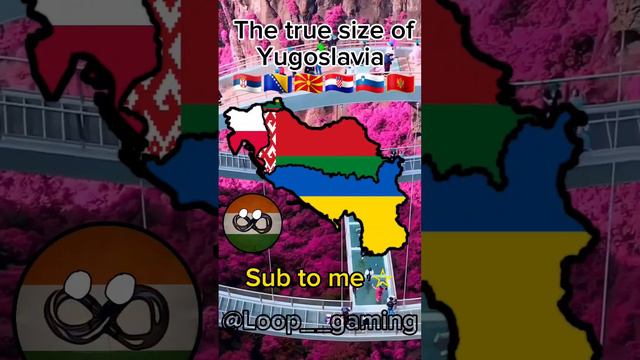 The true size of Yugoslavia #geography #history #mapping #country #cvc #map #maps #countryballs #no