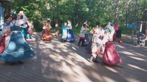 На реченьку, Полька Давыдовская - парные танцы Самарской области. Благодатное лето - 2018.