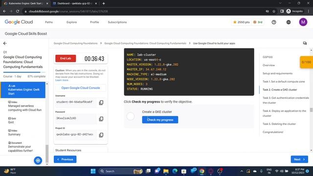 Kubernetes Engine Lab ( Track 1 )