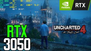 RTX 3050 8gb | i5 11400f | Uncharted 4: A Thief's End | Ultra Settings + FSR 2.0