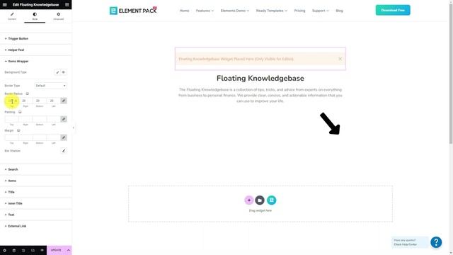 How To Use Floating Knowledgebase | Element Pack Pro | Best Addon For Elementor