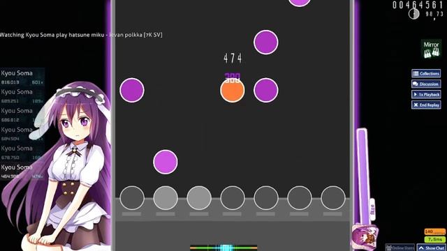 [Osu!mania] Hatsune Miku - Ievan Polkka [7K SV + Mirror] A // 816,013 смотреть онлайн