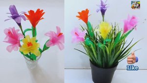 DIY |Цветы |Букет из трубочек для коктейля.