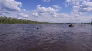 Прыгаем через топляк на Swimmer 370XL!