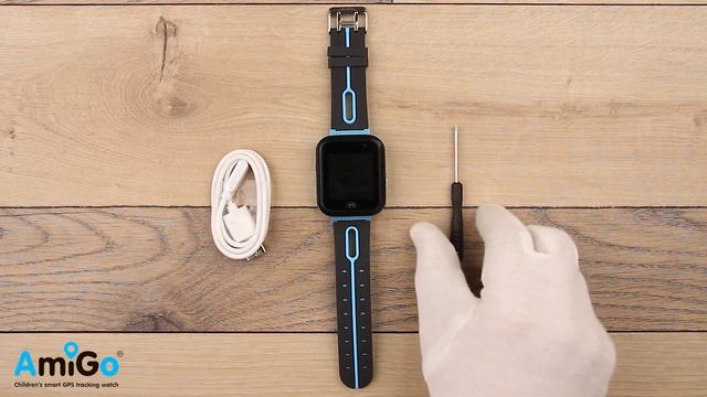 Детские водонепроницаемые смарт часы AmiGo GO003 Swimming Camera+LED Blue смотреть онлайн