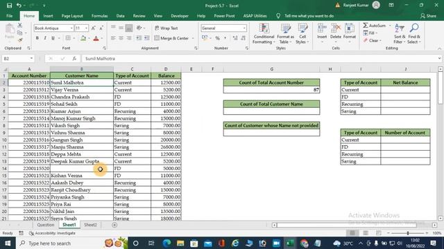 Excel Project Chapter-7 #ravi #exceltutorialinhindi #excel