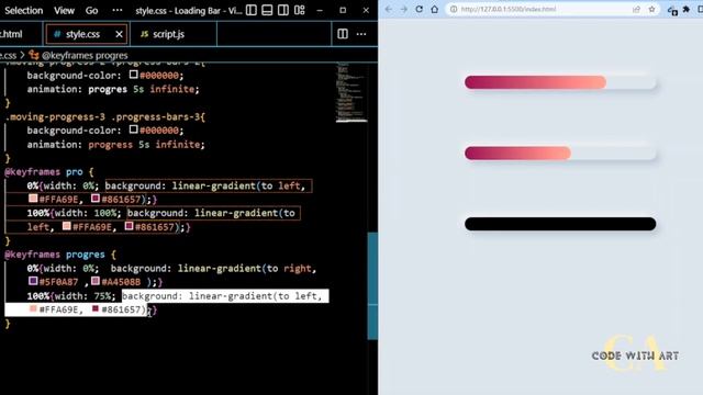 How to make loading bars using HTML CSS and JavaScript ???| Neumorphism Progress Bar