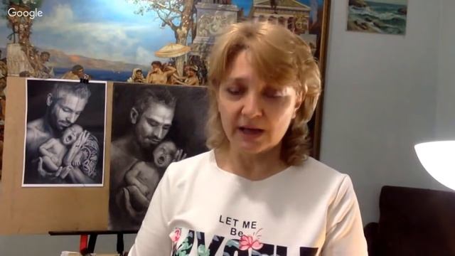 Продолжение Мастер-класса Рисуем человека. Отец и дитя Школа портрета Татьяны Артыковой смотреть онлайн