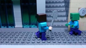 Minecraft Lego stop motion battle