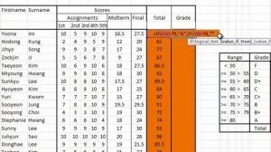 Excel tutorial - How to calculate students grade