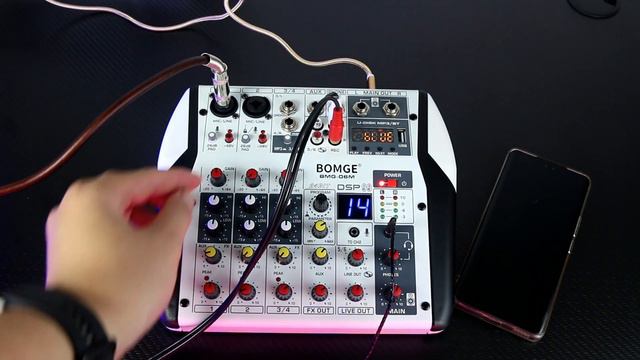 BOMGE Professional 6 Channel Bluetooth DJ Audio Mixer Controller смотреть онлайн