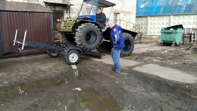 Болотоход Тайга 4х4. Погрузка на прицеп. смотреть онлайн