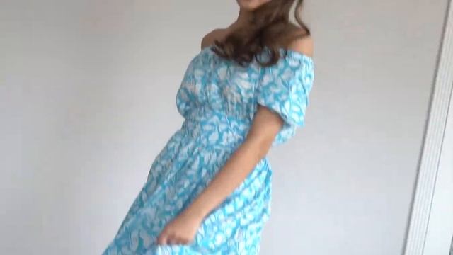 Платье "Барышня-крестьянка" look 895 (бирюзов.с вензелями) смотреть онлайн