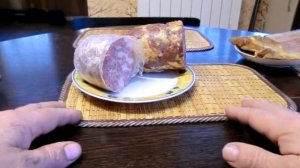 ? ? ВЕТЧИННО - РУБЛЕННАЯ  КОЛБАСА,  копчёная,  натуральный домашний продукт.