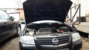 Установка газового упора капота Nissan Almera B10