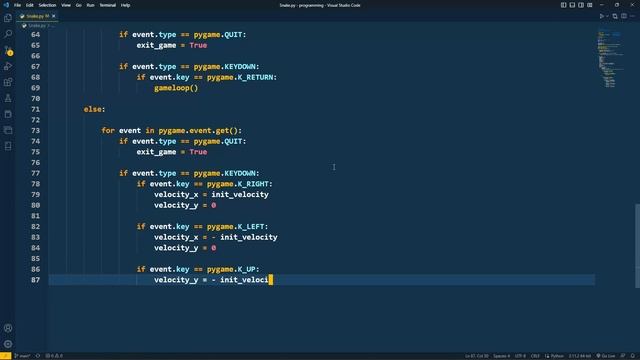 Create Snake Game using PYGAME in Python | TECH IN SECONDS
