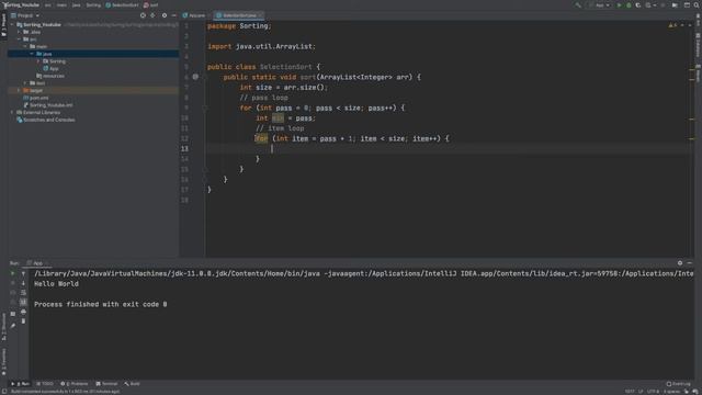 Selection Sort Algorithm | Java