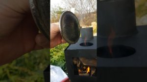 Буржуйка Теплынь первый запуск))