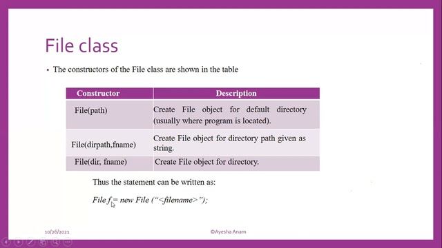 File class in java