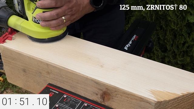 Excentrická / orbitálna brúska RYOBI  R18 ROS s výborným pasívnym odsávaním prachu