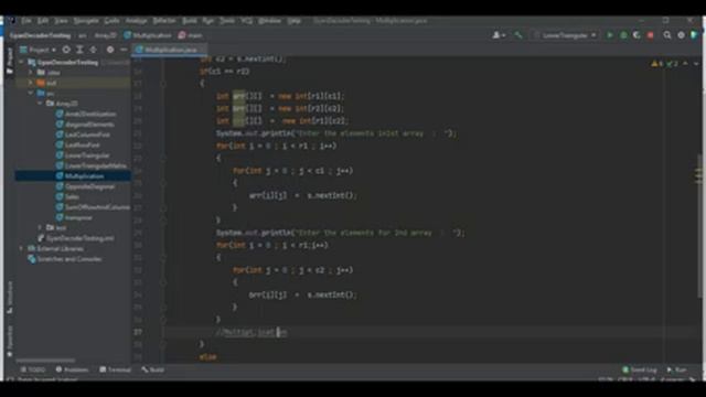 #3 Program of 2D Array Multiplication using java | 2D Array Special Series