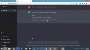 Can Chat GPT Write a song on New Year || #FunChatGPT
