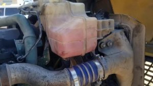 VOLVO VNL SEMI RADIATOR REPLACEMENT 2012 PART 3