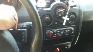 Рено меган 2, автомагнитола sony и штатный подрулевой джойстик