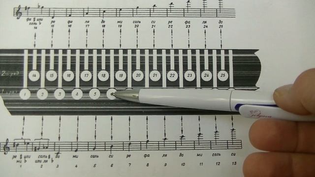 Разбор мелодии по цифрам,не зная нот... на гармони. смотреть онлайн