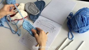 Хитрости вязания тапочек крючком.Обвязка подошвы тапочек из трикотажной пряжи. Crochet slippers
