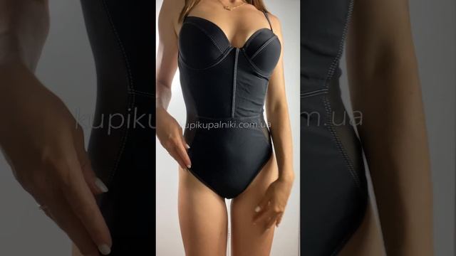 Купальник слитный черный 147-11-1 смотреть онлайн