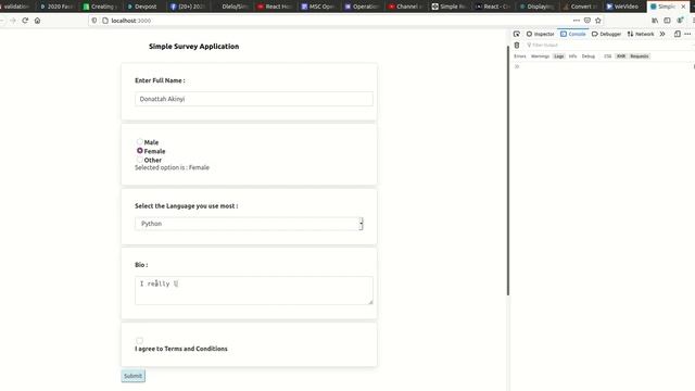 React controlled inputs - simple form with validation смотреть онлайн