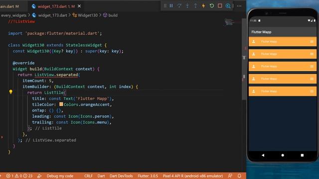 Flutter ListView Widget