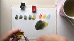 Урок по смешению цветов 2! Получаем зеленые оттенки