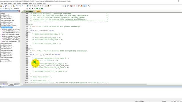 STM32 Nucleo Tutorial 2- Interrupt, PUSH Button and LED code generation using STM32CubeMx смотреть онлайн