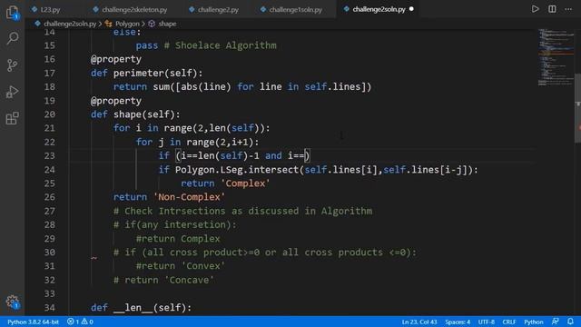 Solution of Challenge-I and II (Type and Area and Perimeter of Any Polygon)| [OOP in Python]