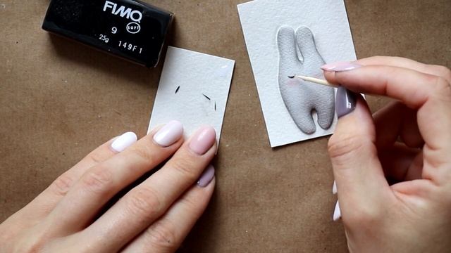 Мастер-класс: Брошь "Зайка" из полимерной глины FIMO/polymer clay tutorial