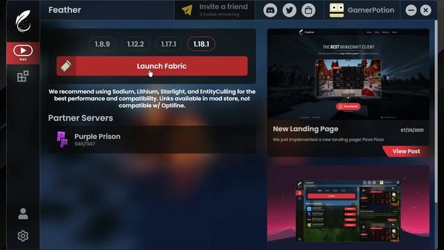 Feather Client User Mods (Add Your Own Mods) OptiFine, Sodium, Fabric and more!