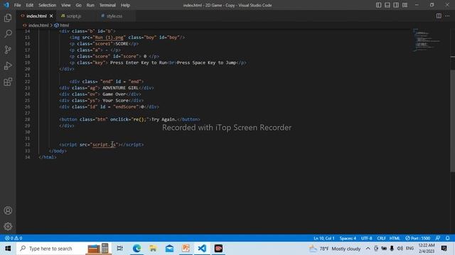 JavaScript 2D Game Development | Java Institute | A.M.M.Oshani Rathnayaka