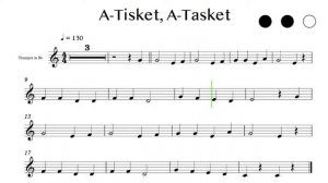 A-Tisket, A-Tasket sheet music trumpet ноты для трубы Bb