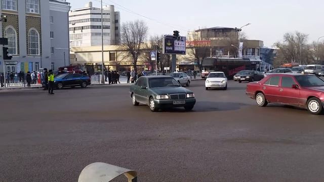 Как перекрывали проспект Бухар жырау